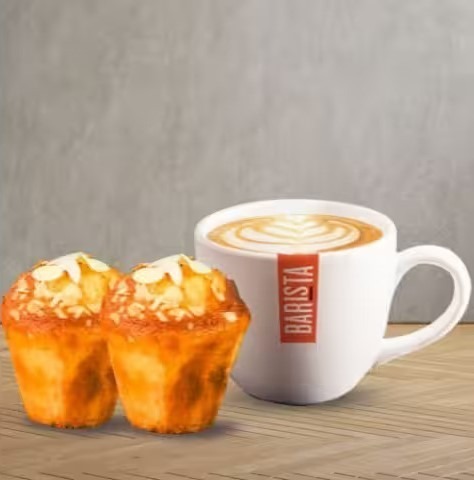 Cappuccino + Almond Muffin
