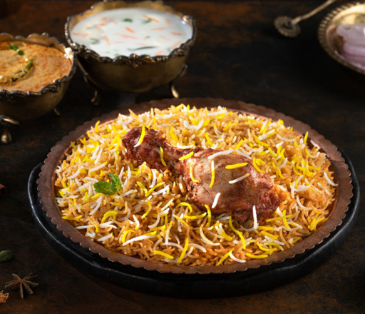 Extra Masala Chicken Dum Hyderabadi Biryani