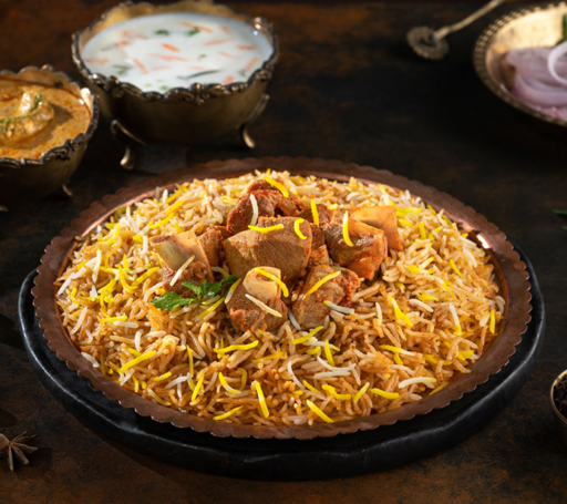 Extra Masala Mutton Dum Hyderabadi Biryani