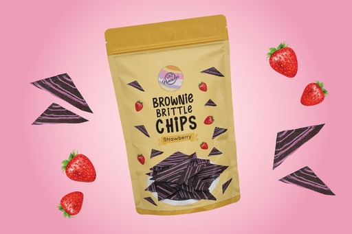 Brownie Brittle Chips Strawberry 1 Packet