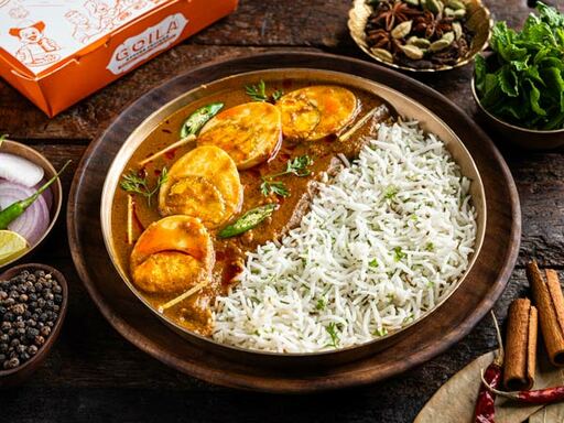 Desi Egg Curry Rice Bowl [Serve 1]