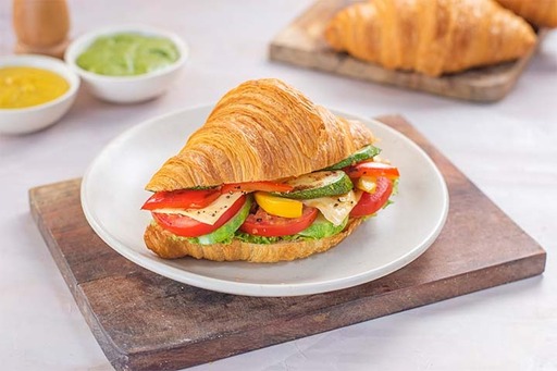 Grilled Veg Croissant Sandwich