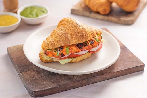 Paneer Tikka Croissant Sandwich