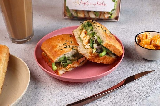 PANEER TIKKA SANDWICH + COLD COFFEE