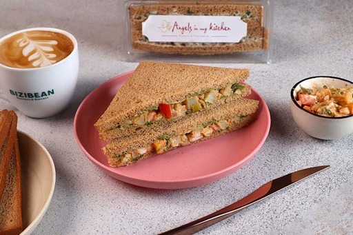 BOMBAY MASALA SANDWICH + HOT CAPPUCCINO
