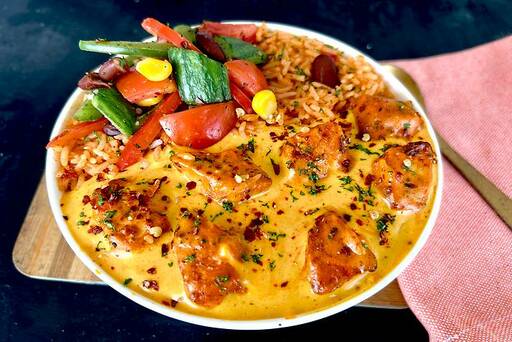 Fiery Hot Chicken Rice Bowl
