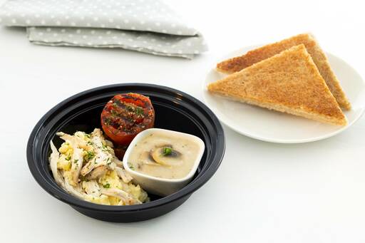 Shredded Chicken Whole Egg Scramble