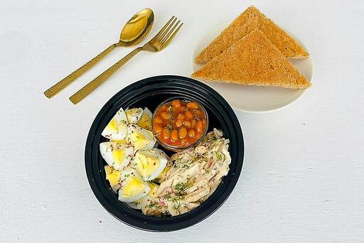 Creamy Eggs N Chicken Brekkie