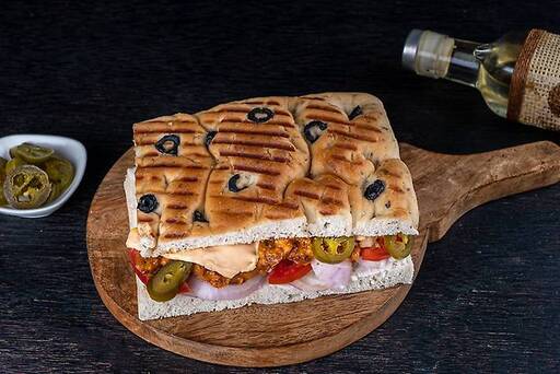 Cheesy Grilled Shawarma Focaccia - High Protein