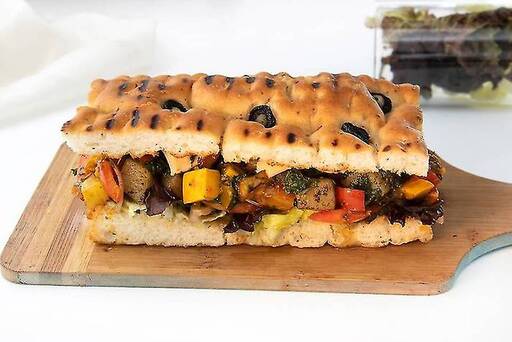 Grilled Mediterranean Veg Focaccia - High Protein