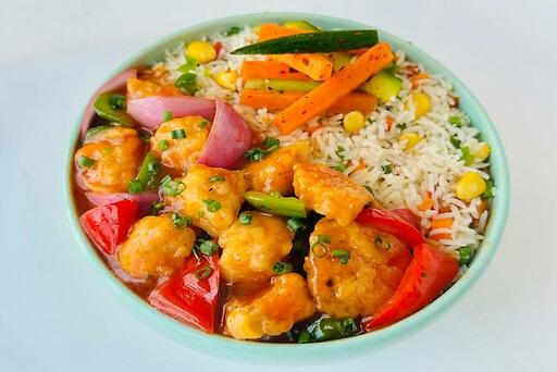 Chili Schezwan Double Chicken Bowl