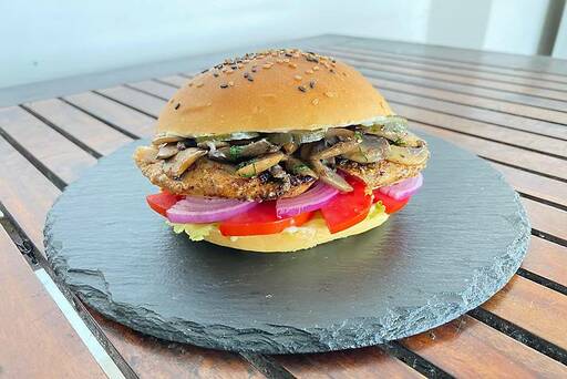 Herbed Chicken & Mushroom Burger