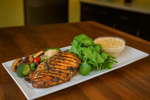 Grilled Keto Chicken Steak With Greens