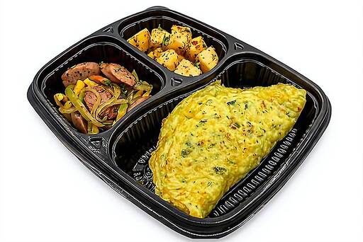 Omelette + Sausage + Diced Potato