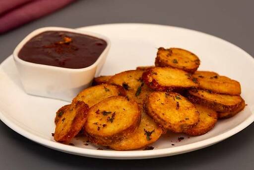 Tandoori Sweet Potato Fries, Ashwagandha Beet Ketchup