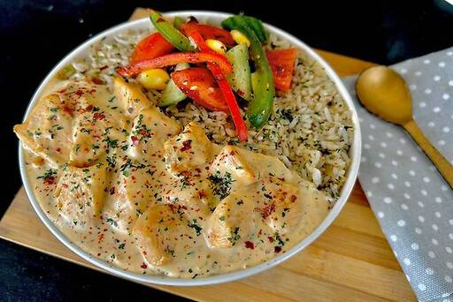 Lemon Butter Chicken Rice Bowl