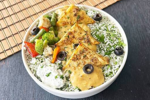 Baked Rosemary Paneer Cilantro Bowl
