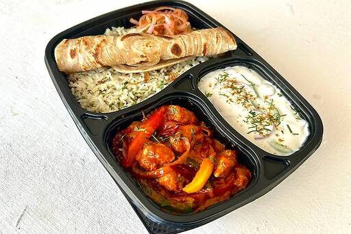 Chicken Tawa Masala Thali