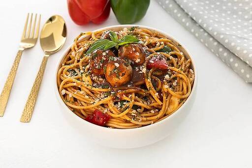 Meatball Marinara Spaghetti Bowl