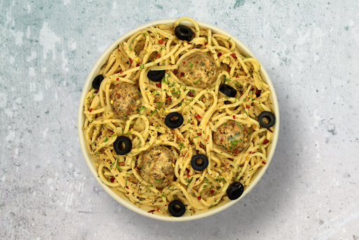 Lemon Butter Meatball Spaghetti