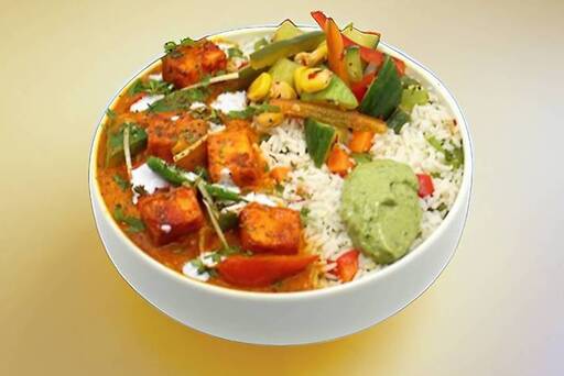 Spicy Paneer Tikka Rice Bowl