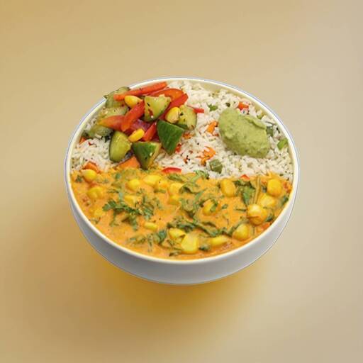 Makai Palak Malai Rice Bowl