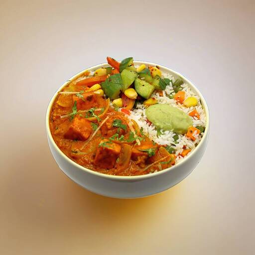 Kadhai Paneer Masala Rice Bowl