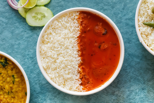 Ghee Rice With Butter Chicken Rice Bowl