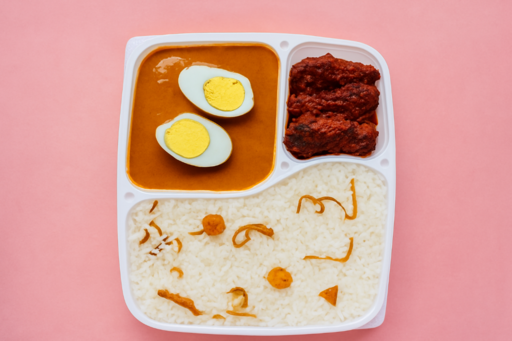 Ghee Rice Egg Curry Charcoal Wings Combo