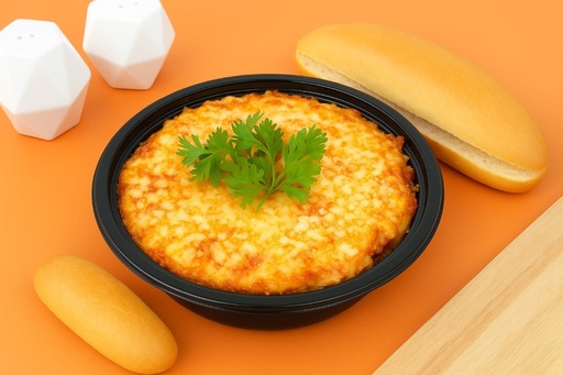 Chicken Lasagna With Garlic Bread