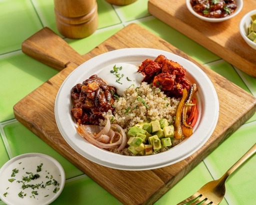 Non Veg Burrito Bowl (Steamed Quinoa)