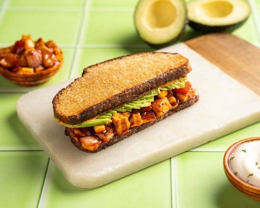 Mexican Avocado & Cottage Cheese Sandwich