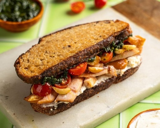 Creamy Pesto Chicken Sandwich