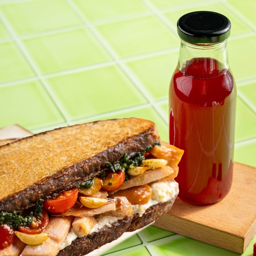 Creamy Pesto Chicken Sandwich+Kanji