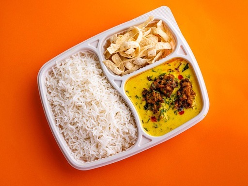 Kadhi Pakoda Chawal Tiffin