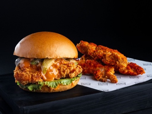 Ultimate Fried Chicken Burger + Peri Peri Chicken Tenders (3Pcs)