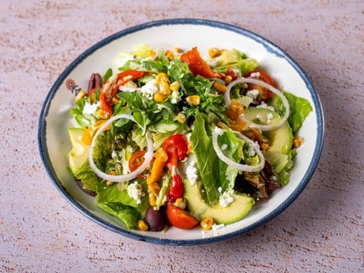 Spit Roasted Corn, Avocado And Baby Spinach Salad