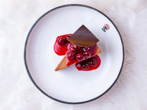 Dark Chocolate & Cherry Cheesecake