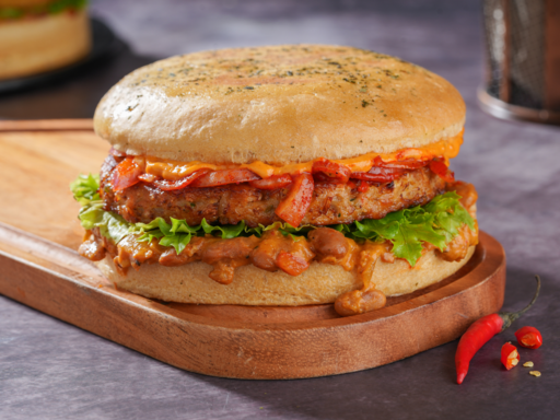 Signature Chicken Kulcha Burger (Spicy)