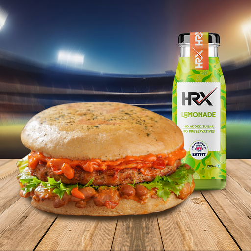 Butter Chicken Kulcha Burger & Lemonade