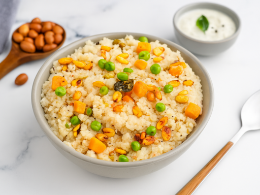 Rava Upma With Coconut Chutney