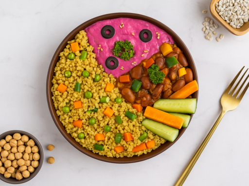 Beetroot Hummus Millet Bowl Veg