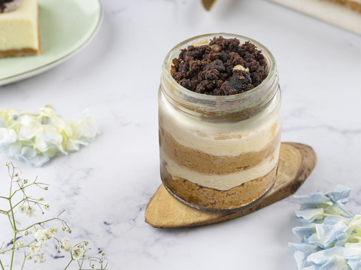 Brownie Cheesecake Jar