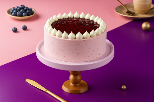 Vanilla Blueberry Eggless Cake - 500gms