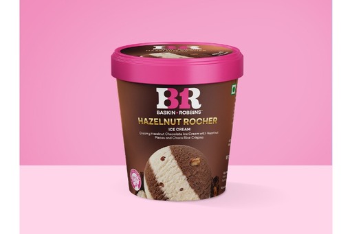 Hazelnut Rocher Ice Cream (Factory Sealed 450 Ml - Serves 4-5)