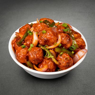Veg Manchurian Balls In Choice Of Sauce - Mini