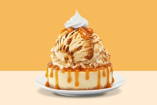 Biscoff Ice Cream With Butterscotch Sauce Cheesecake Sundae