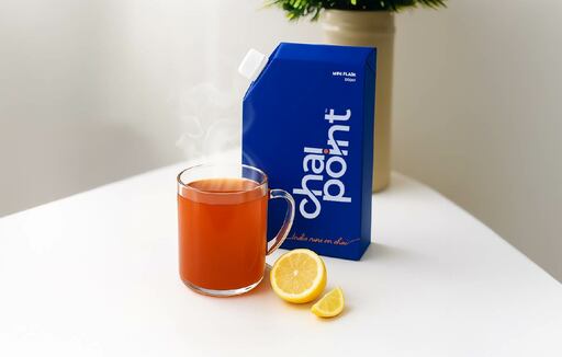 Sugarless Lemon Chai Flask