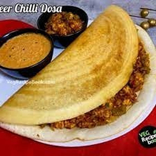 Paneer Masala Dosa + Sambar+ Chuttny