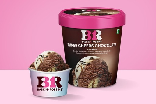 Three Cheers Chocolate Ice Cream (Family Prepack 450 Ml)